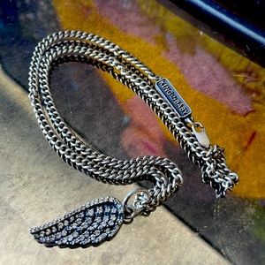Pave CZ Wing Pendant